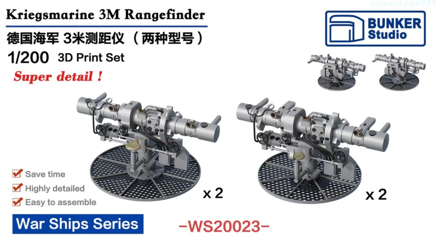 3D Printing App - BUNKER Studio WS20023 1/200 Kriegsmarine 3M