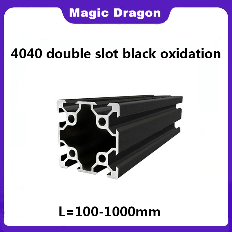 1PCS Black 4040 Double Slot V- - огляд і ціна V Slot Aluminum Extrusion