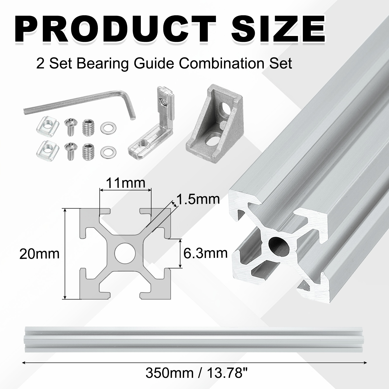 2Sets 100-400mm V Slot 2020 Al - огляд і ціна V Slot Aluminum Extrusion