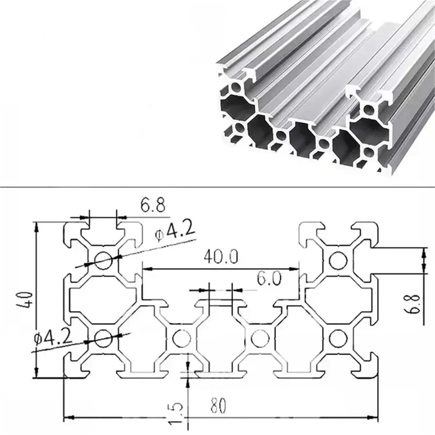 4080U Industrial Aluminum Prof - огляд і ціна V Slot Aluminum Extrusion