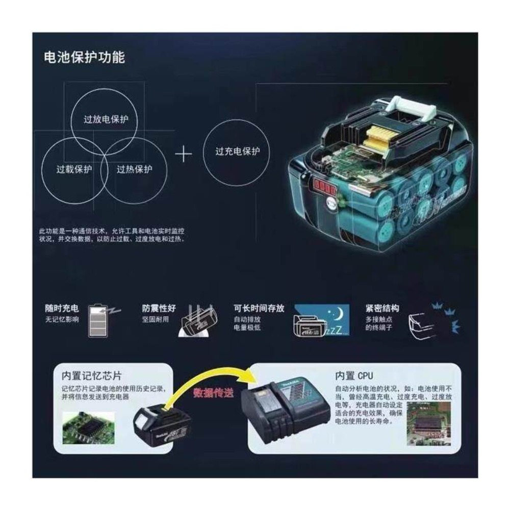 6000mAh Upgraded Battery For M - огляд і ціна Makita Drill Dtw300