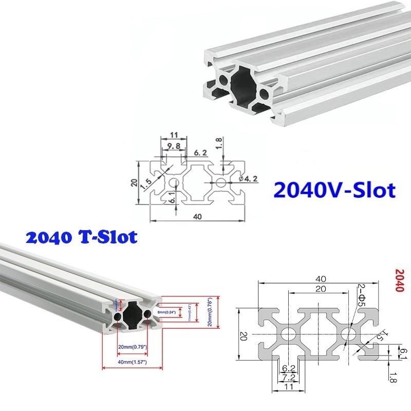 1Pcs 2040 V/T-Slot Aluminum Pr - огляд і ціна V Slot Aluminum Extrusion