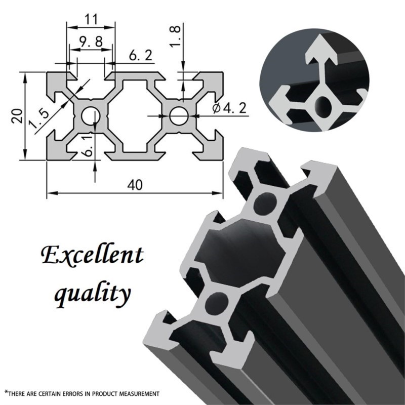 1Pcs 2040 V/T-Slot Aluminum Pr - огляд і ціна V Slot Aluminum Extrusion