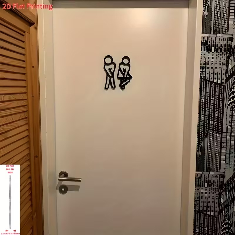 3D Printed Bathroom Door Sign  - огляд і ціна 3D Printing Cafe