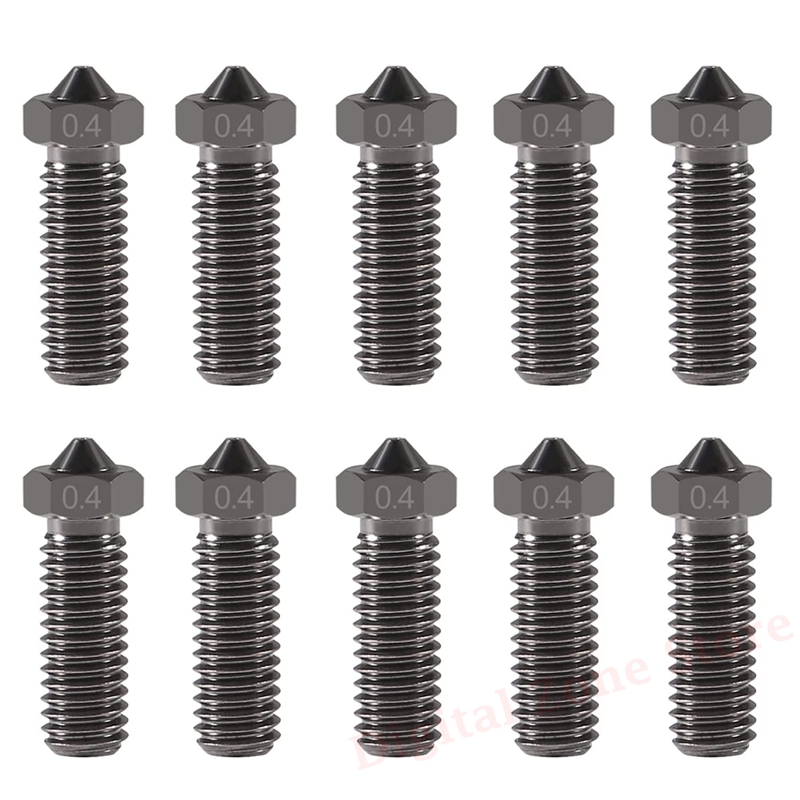 10pcs V6 Hardened Steel Volcan - огляд і ціна Nozzle 0.4Mm Hardened