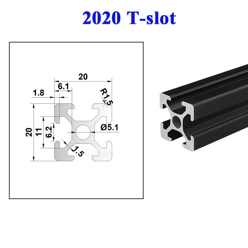 4pcs 2020 T-Slot Aluminum Extr - огляд і ціна V Slot Aluminum Extrusion