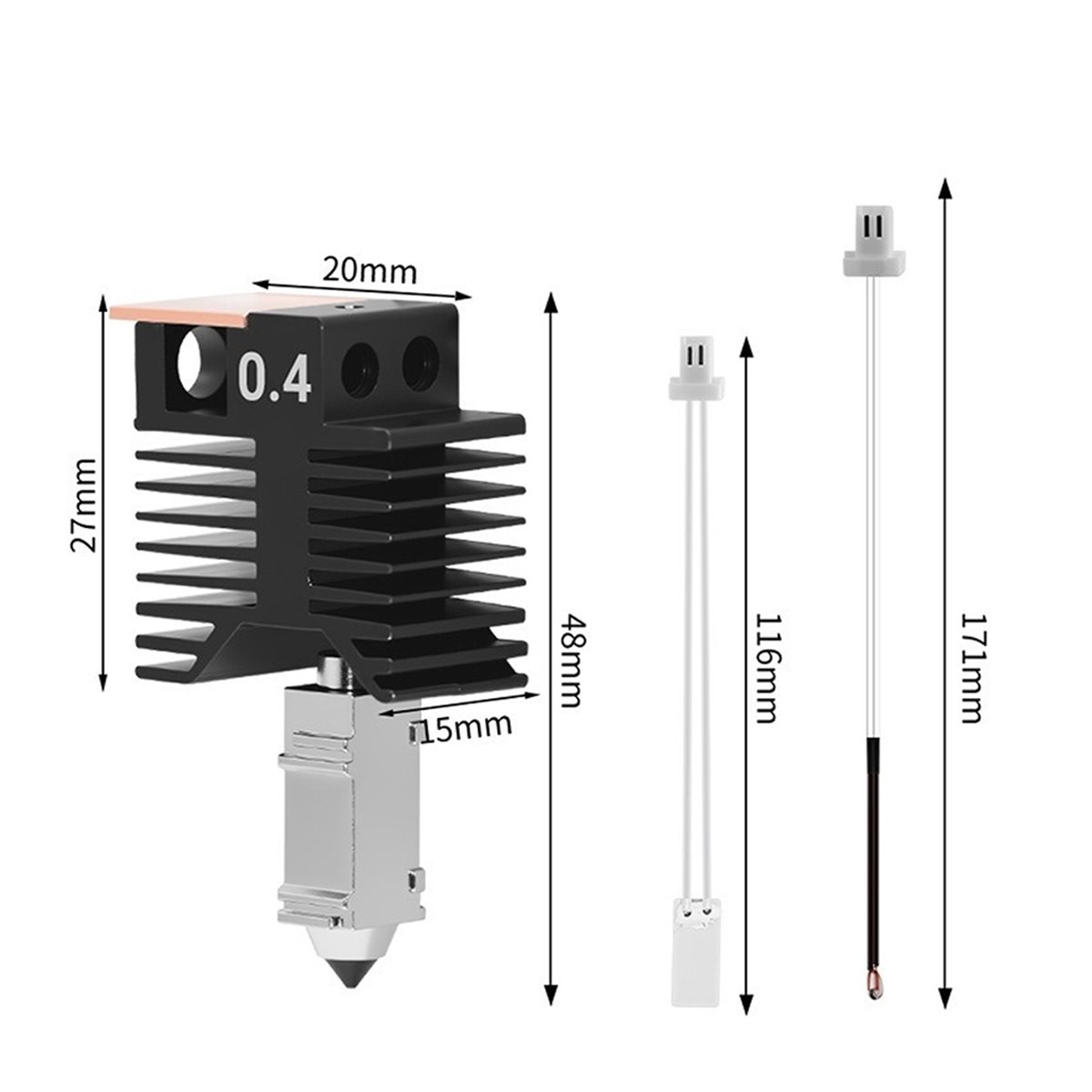 NEW FACTORY~For U1 Hotend Cera - огляд і ціна Nozzle 0.4Mm Hardened