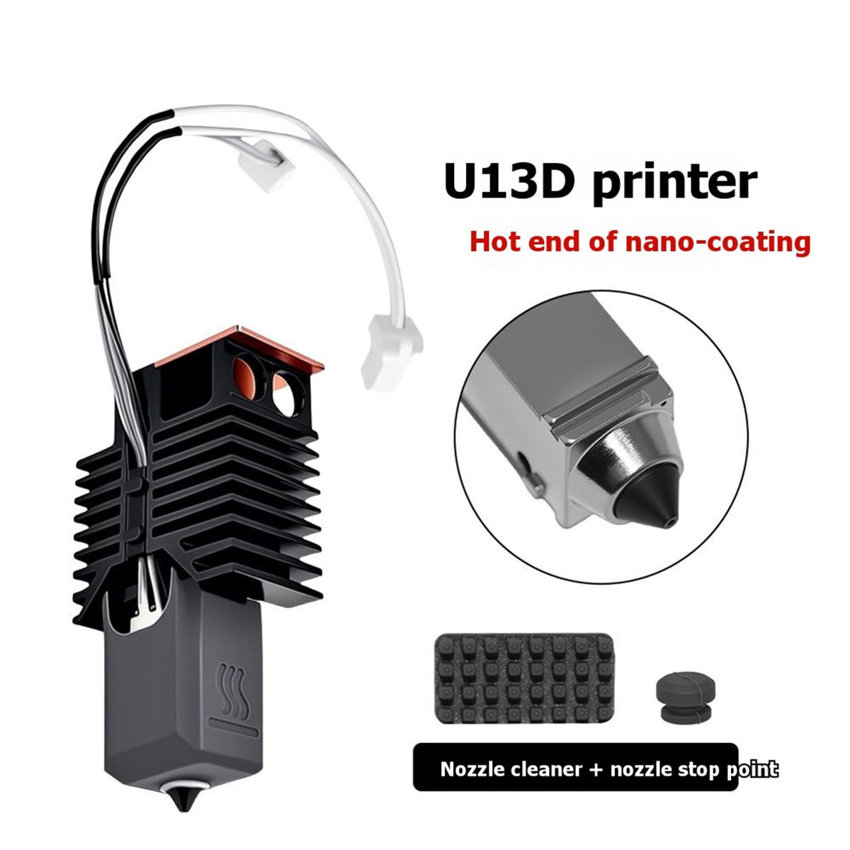NEW FACTORY~For U1 Hotend Cera - огляд і ціна Nozzle 0.4Mm Hardened