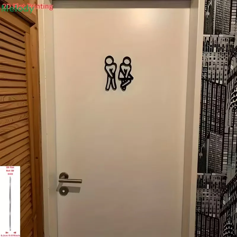 3D Printed Bathroom Door Sign  - огляд і ціна 3D Printing Cafe