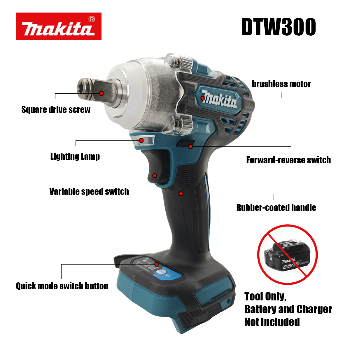 Makita DTW300 Brushless Cordle - огляд і ціна Makita Drill Dtw300